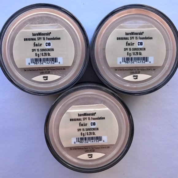 #NWT bareMinerals SPF15 Original Foundation Fair C10 8g/0.28oz - Lot of 3 - Picture 1 of 2